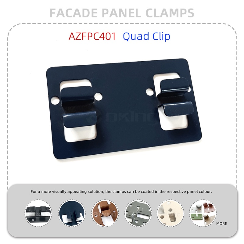 AZFPC401 Quad Clip Rostfritt stål Fasadpanelklämmor System