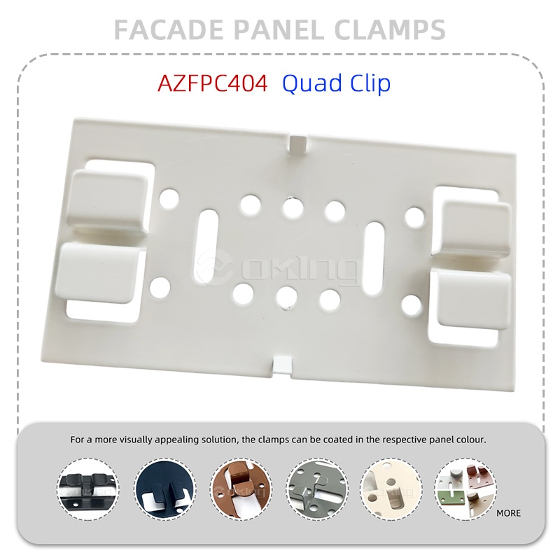 AZFPC404 Quad Clip Rostfritt stål Fasadpanelklämmor System