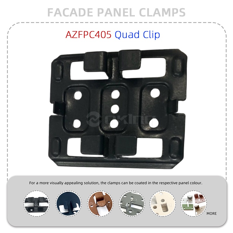AZFPC405 Quad Clip Rostfritt stål Fasadpanelklämmor System