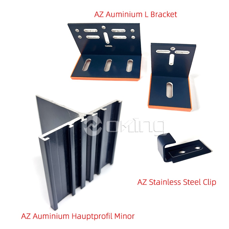 Professionellt byggnadsfasadinstallationssystem med dold/exponerad infästning för terrakottakeramiska paneler